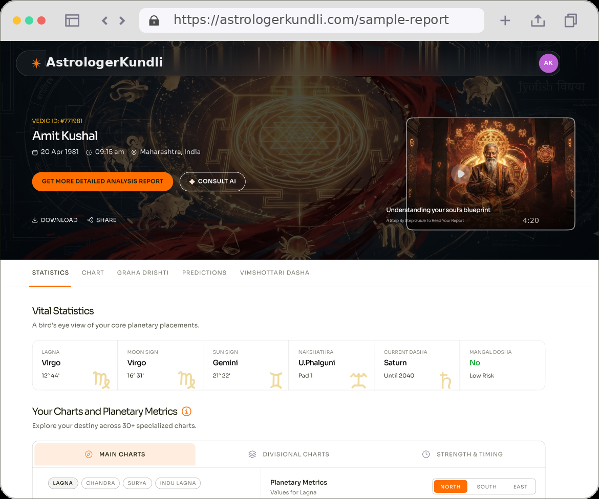 Sample Kundli Report